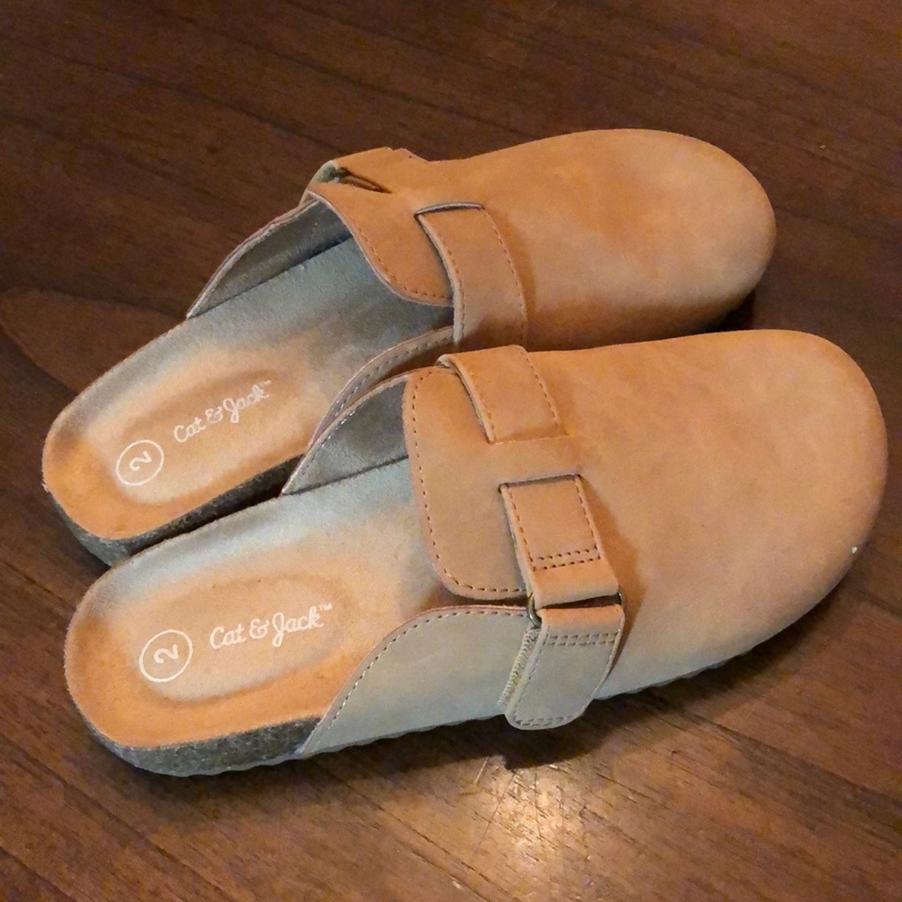 Girls brown mule sandals